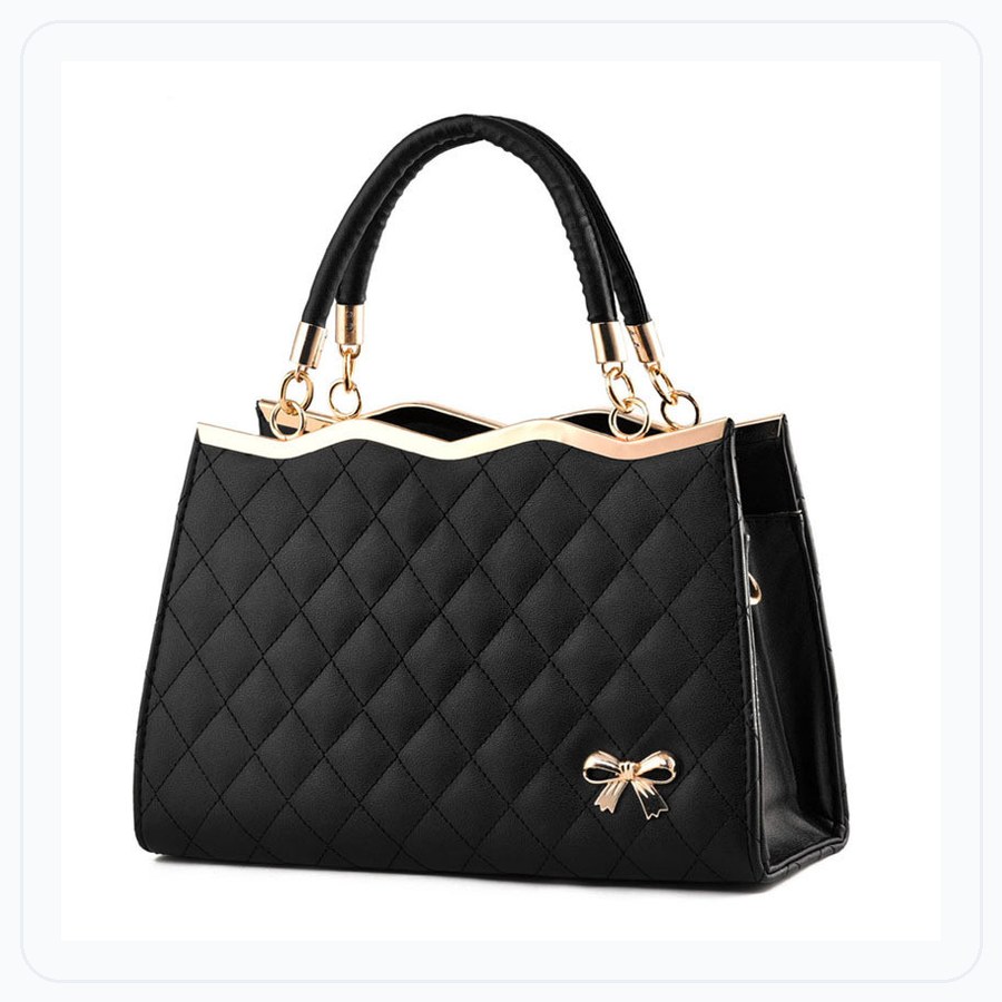 Crossbody shoulder bag with bow