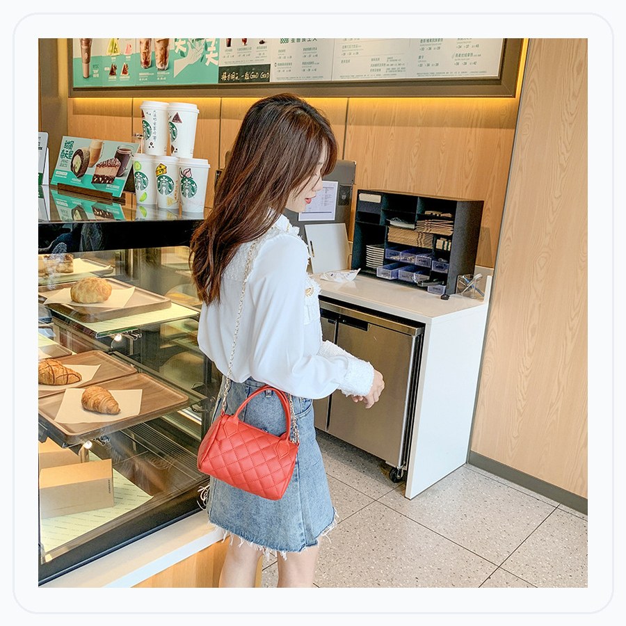 Fashion Embroidery Diamond Quilted Handbag Crossbody Bag